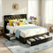 Artiss Double Bed Frame 3 Drawer Storage USB Charging Station