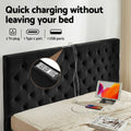 Artiss KING Bed Frame 3 Drawers USB Charging Storage Upholstered