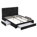 Artiss Queen Bed Frame Storage 3 Drawers USB Charging Station