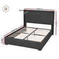 Artiss Double Bed Frame Gas Lift Storage Charcoal Grey
