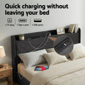 Artiss KING Bed Frame Gas Lift Storage Charcoal Grey