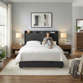 Artiss QUEEN Bed Gas Lift Storage Charcoal Grey Upholstered