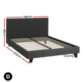 Artiss Bed Frame DOUBLE Size Charcoal NEO