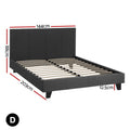 Artiss NEO DOUBLE Bed Frame Charcoal