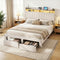 Artiss QUEEN Bed Frame Storage Drawers Shelf Charging Linen