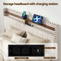 Artiss QUEEN Bed Frame Storage Drawers Shelf Charging Linen