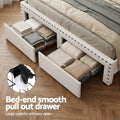 Artiss QUEEN Bed Frame Storage Drawers Shelf Charging Linen