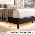 Artiss Queen Bed Frame, Floating Design with RGB LED and USB Charging