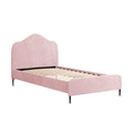 Artiss KING SINGLE Bed Frame Velvet Pink OLAN