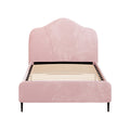 Artiss KING SINGLE Bed Frame Velvet Pink OLAN