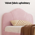 Artiss KING SINGLE Bed Frame Velvet Pink OLAN