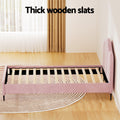 Artiss KING SINGLE Bed Frame Velvet Pink OLAN