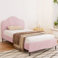 Artiss KING SINGLE Bed Frame Velvet Pink OLAN