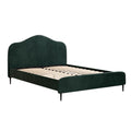 Artiss QUEEN Bed Frame Velvet Dark Green OLAN