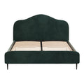 Artiss QUEEN Bed Frame Velvet Dark Green OLAN