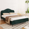 Artiss QUEEN Bed Frame Velvet Dark Green OLAN