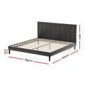 Artiss KING Bed Frame LED Black RAVI