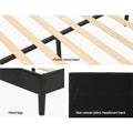Artiss KING Bed Frame LED Black RAVI