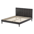 Artiss QUEEN Bed Frame LED Black RAVI Storage