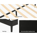 Artiss QUEEN Bed Frame LED Black RAVI Storage