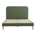 Artiss Double Bed Frame, Green Fabric, Padded Headboard, 300kg Capacity