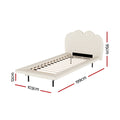 Artiss Single Bed Frame Boucle Beige SASA