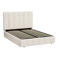 Artiss DOUBLE Bed Frame Beige TETTE