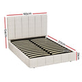 Artiss Bed Frame QUEEN Beige TETTE
