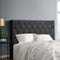 Artiss DOUBLE Bed Head Headboard Charcoal Fabric CAPPI