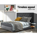 Artiss DOUBLE Bed Head Headboard Charcoal Fabric CAPPI