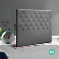 Artiss KING SINGLE Bed Head Headboard Grey Fabric CAPPI