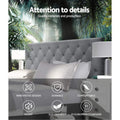 Artiss QUEEN Bed Head Headboard Fabric Grey CAPPI