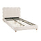 Artiss KING SINGLE Bed Frame Boucle Fabric White Headboard Platform