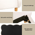 Artiss Queen Bed Frame Boucle Fabric Headboard White Mattress Base