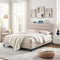 Artiss QUEEN Bed Frame Storage Adjustable Headboard Linen Fabric
