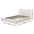 Artiss DOUBLE Bed Frame Boucle Fabric Grey DARA