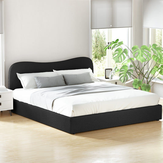 Artiss King Bed Frame Boucle Upholstered Grey