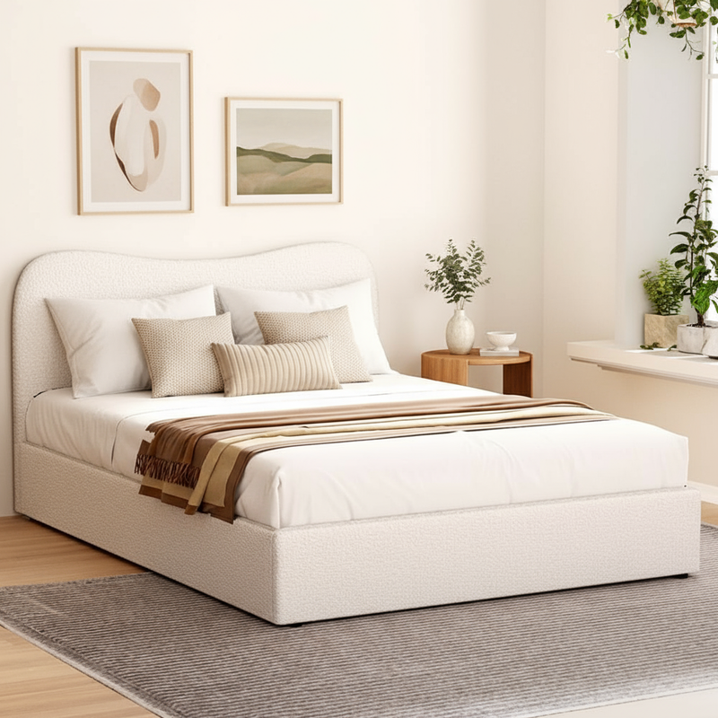 Artiss QUEEN Bed Frame Boucle DARA