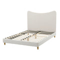Artiss Double Bed Frame with Boucle Headboard, Beige, 300kg Capacity