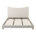 Artiss King Bed Frame with Boucle Headboard, Beige, 300kg Capacity