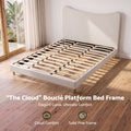 Artiss King Bed Frame with Boucle Headboard, Beige, 300kg Capacity