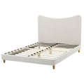 Artiss Queen Bed Frame with Boucle Headboard, Beige, 300kg Capacity
