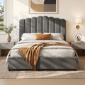 Artiss Velvet Bed Frame DOUBLE Grey FION