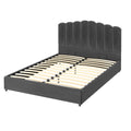 Artiss Velvet Bed Frame DOUBLE Grey FION