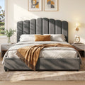 Artiss QUEEN Bed Frame Velvet Grey FION