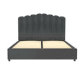 Artiss QUEEN Bed Frame Velvet Grey FION