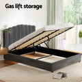 Artiss Queen Bed Frame Velvet Grey FION