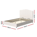 Artiss Bed Frame QUEEN Size Boucle FION
