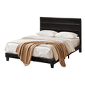 Artiss DOUBLE Bed Frame Upholstered Velvet Geometric Headboard Black