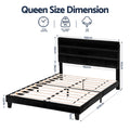 Artiss QUEEN Bed Frame Upholstered Velvet Black Geometric Head
